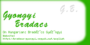 gyongyi bradacs business card